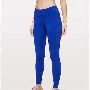 Lululemon blue high waisted leggings size 4